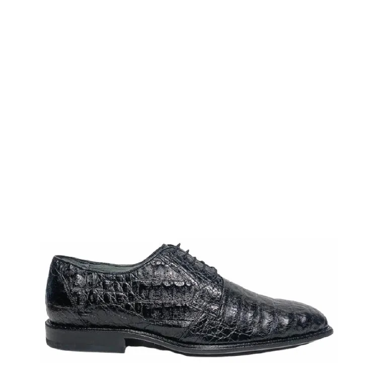 0E1FWFW - Cuadra black fashion dress caiman leather derby shoes for men