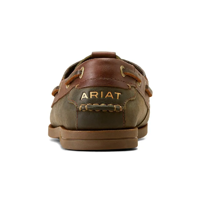 Ariat Antigua Ladies Deck Shoe - Olive Night