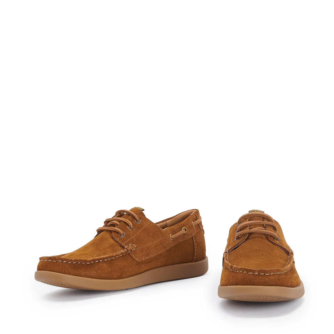 Barbour Armada Boat Shoes Cognac Suede