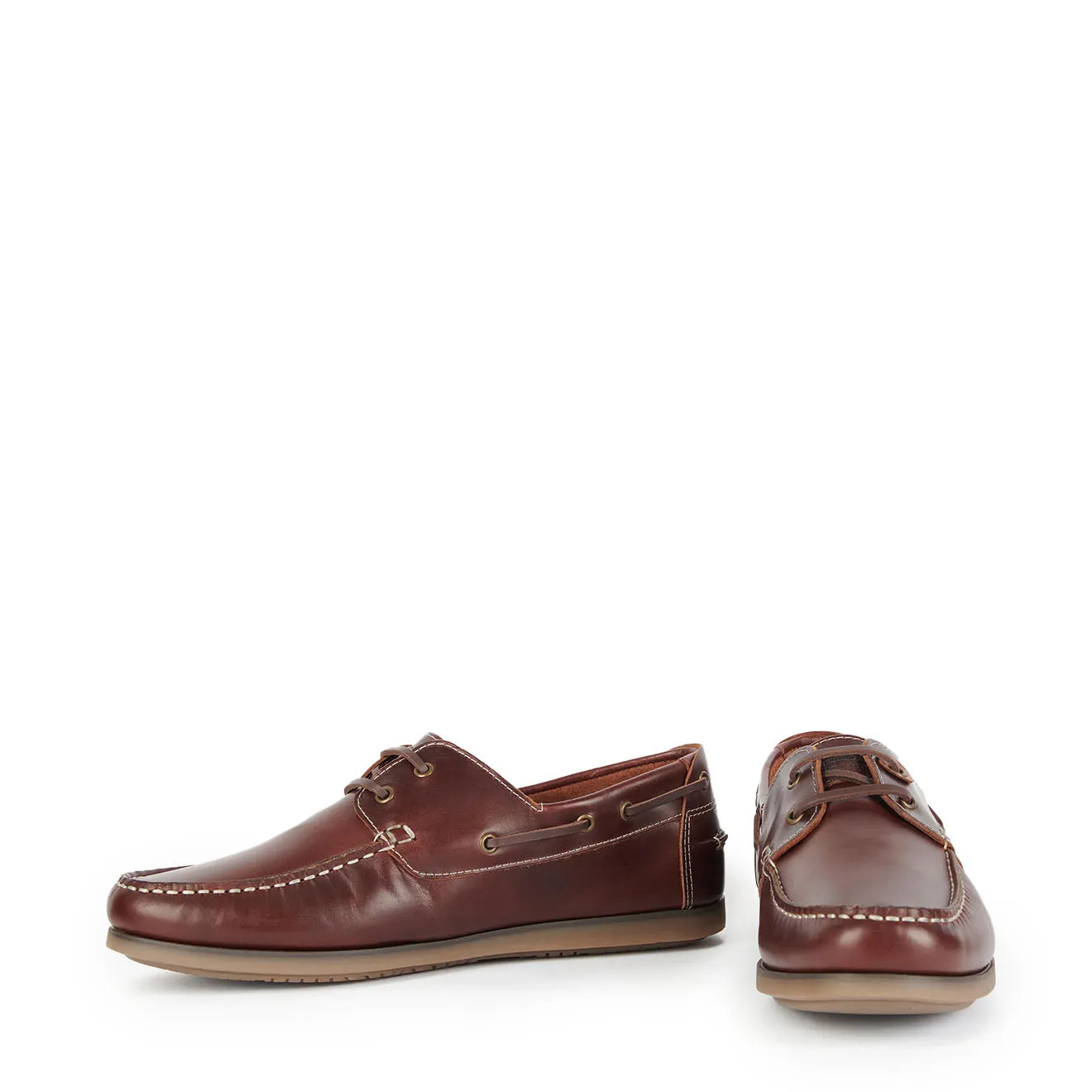 Barbour Wake Boat Shoes Mahogany