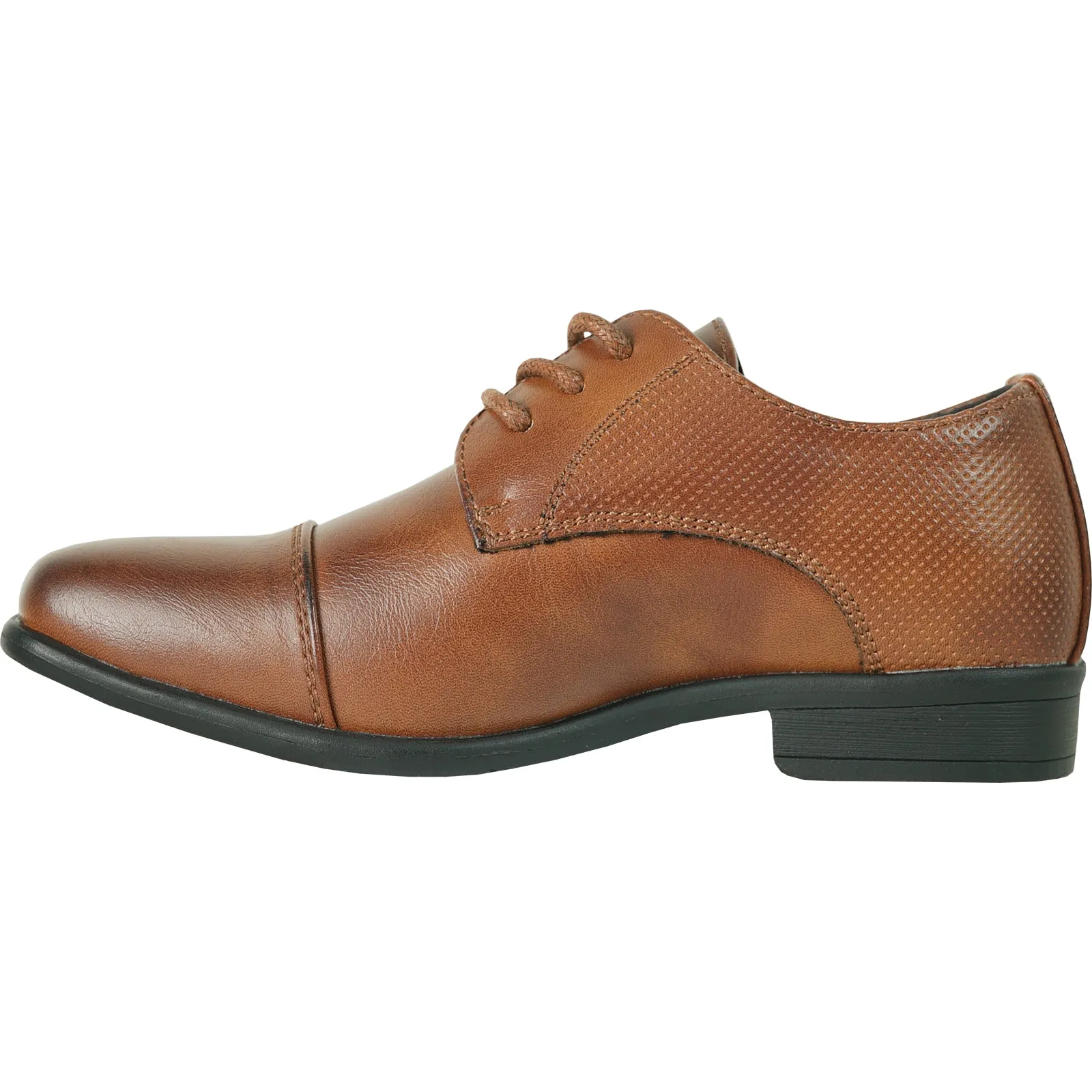 BRAVO Boy Dress Shoe KING-6KID Oxford Shoe Cognac