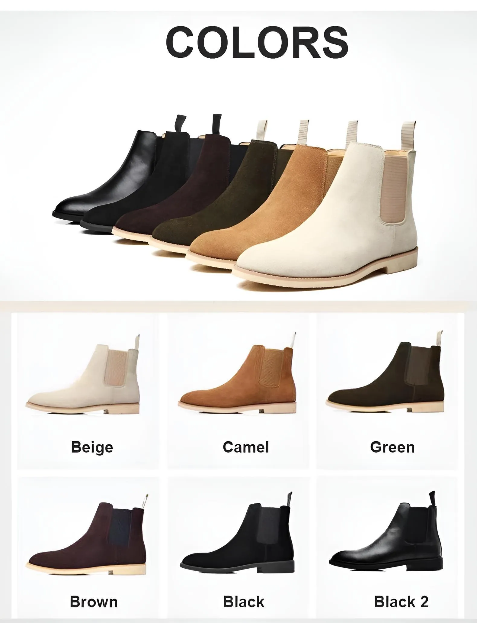 British Style Genuine Men's Suede Chelsea Boots Men's Business Dress Shoes Fashion Warm Winter Men Riding Boots