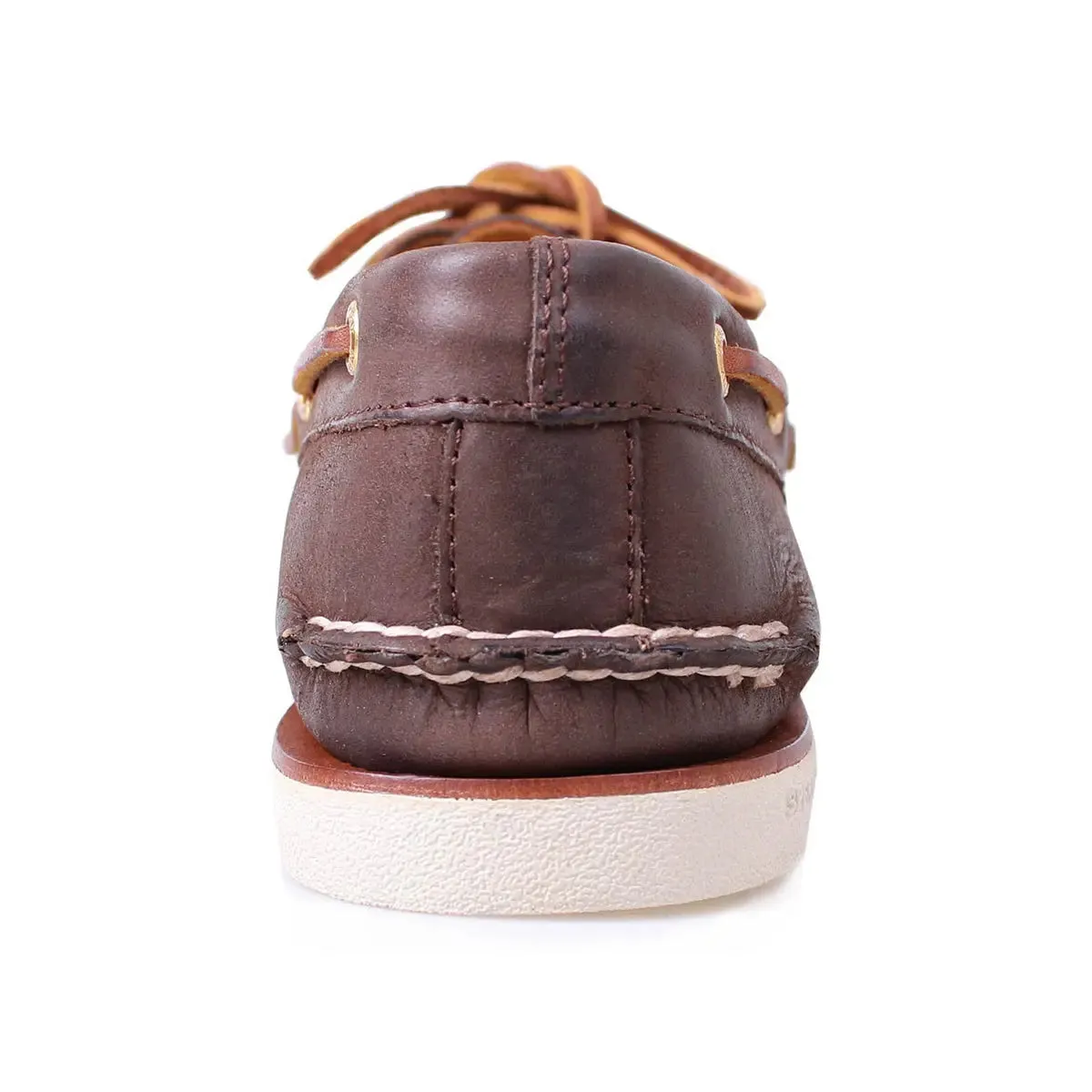 Brown Leather Gold Cup Boat Shoe