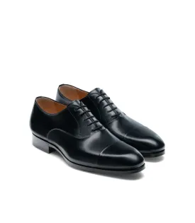 Cap-Toe Naxos Black Leather Shoes - Magnanni