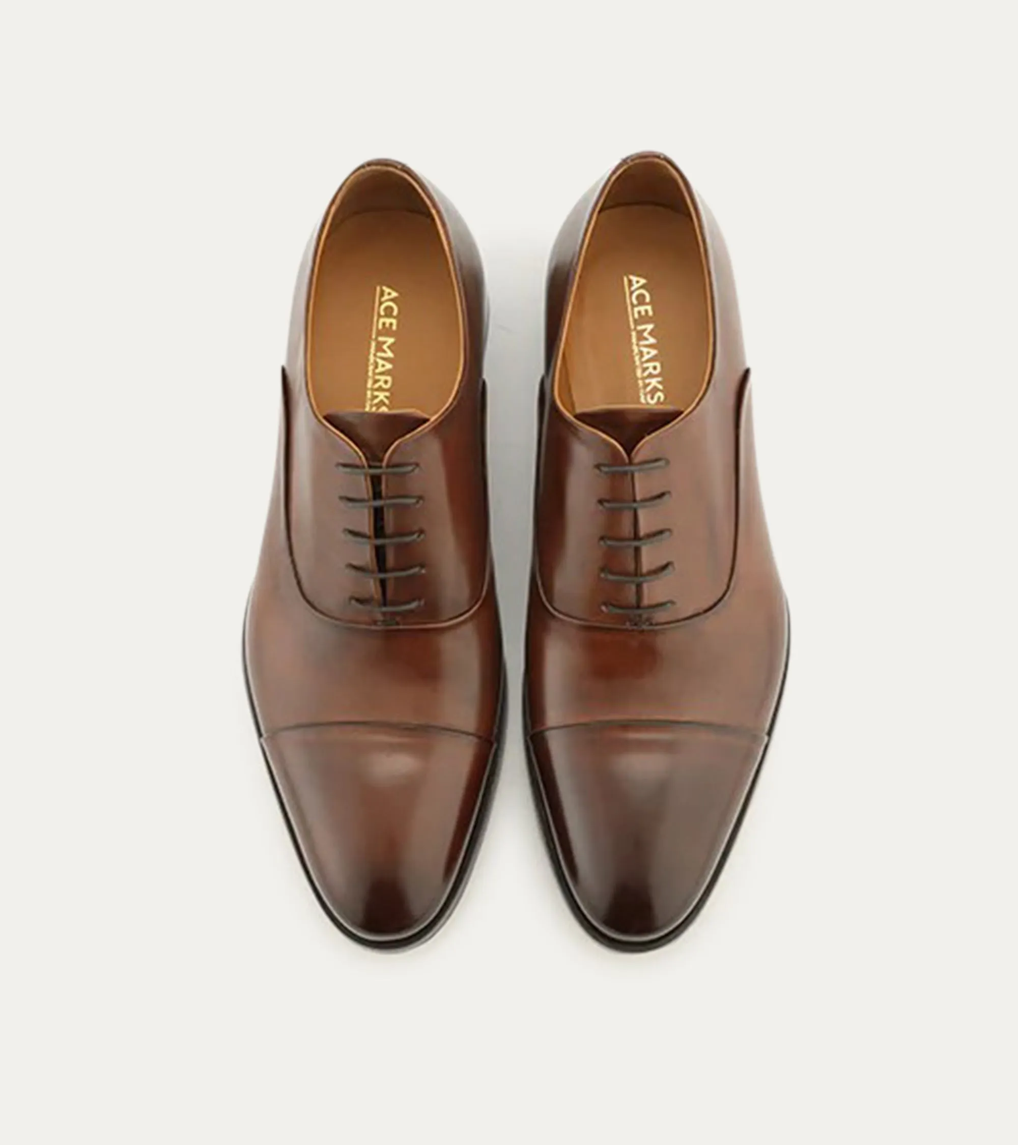 Cap Toe Oxford Brown Antique Leather