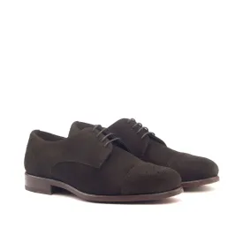 DapperFam Vero in Dark Brown Men's Lux Suede Derby