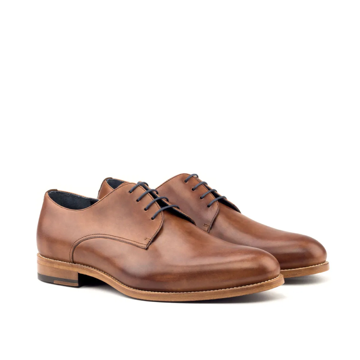 DapperFam Vero in Med Brown Men's Lux Suede & Italian Leather Derby