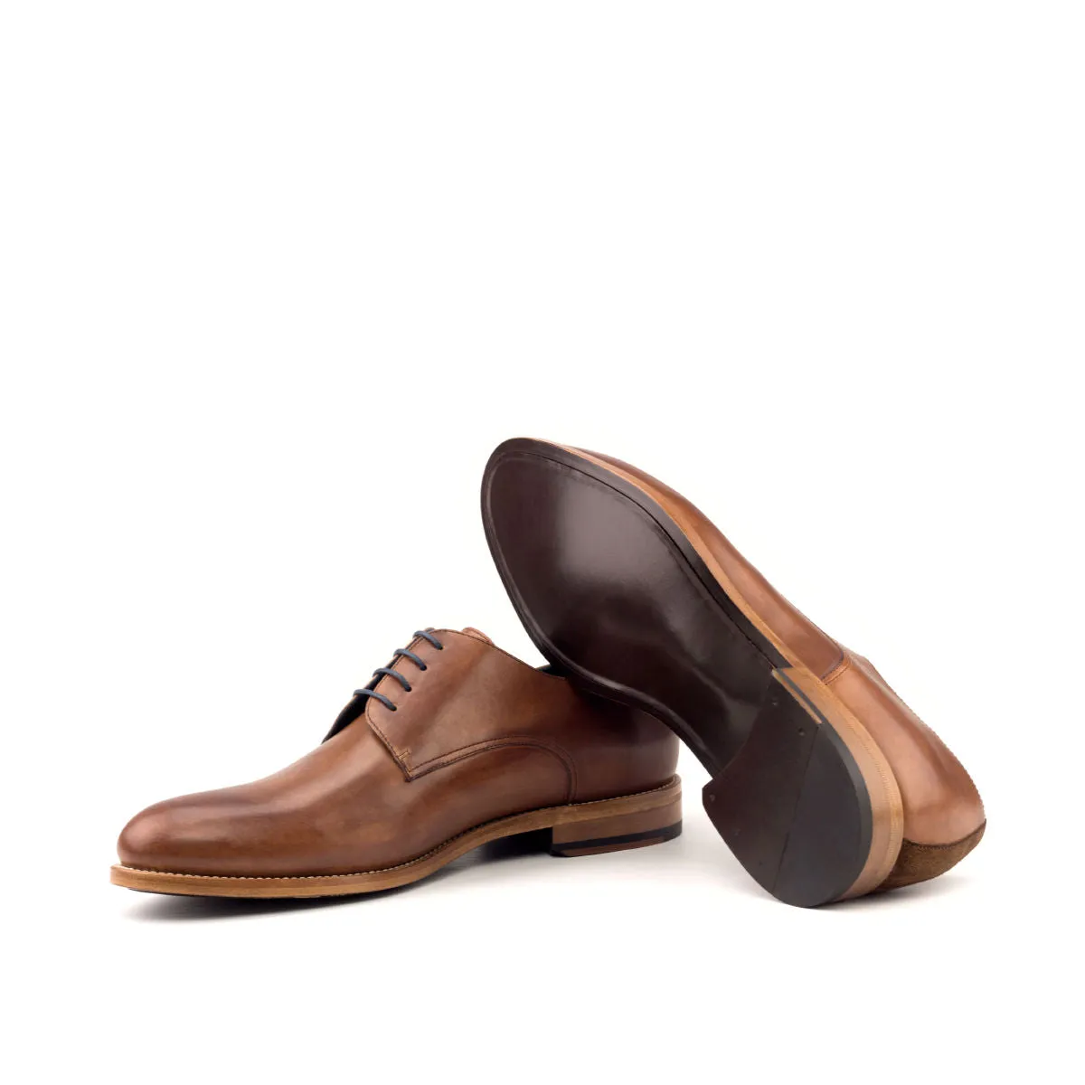 DapperFam Vero in Med Brown Men's Lux Suede & Italian Leather Derby