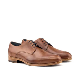 DapperFam Vero in Med Brown Men's Lux Suede & Italian Leather Derby