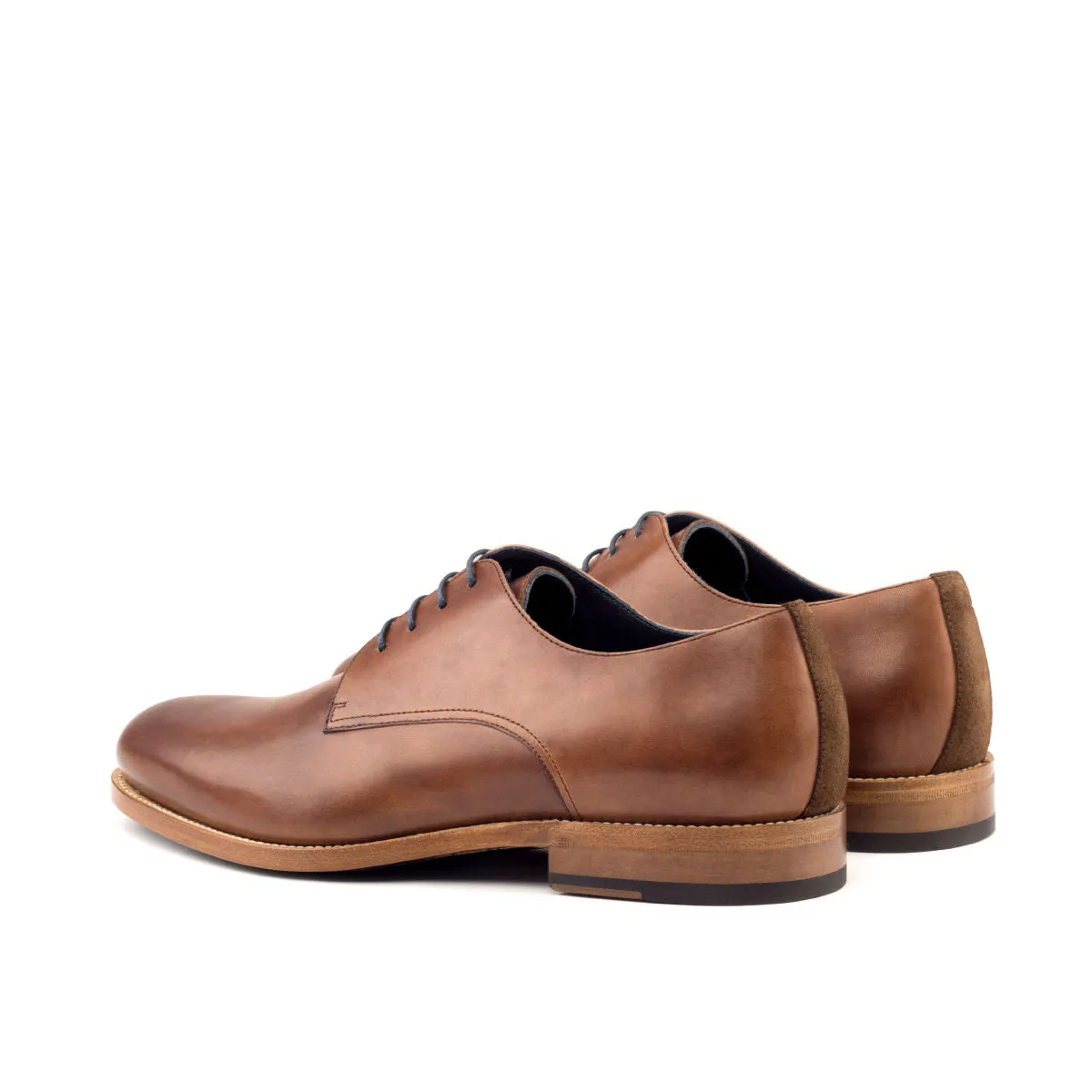 DapperFam Vero in Med Brown Men's Lux Suede & Italian Leather Derby