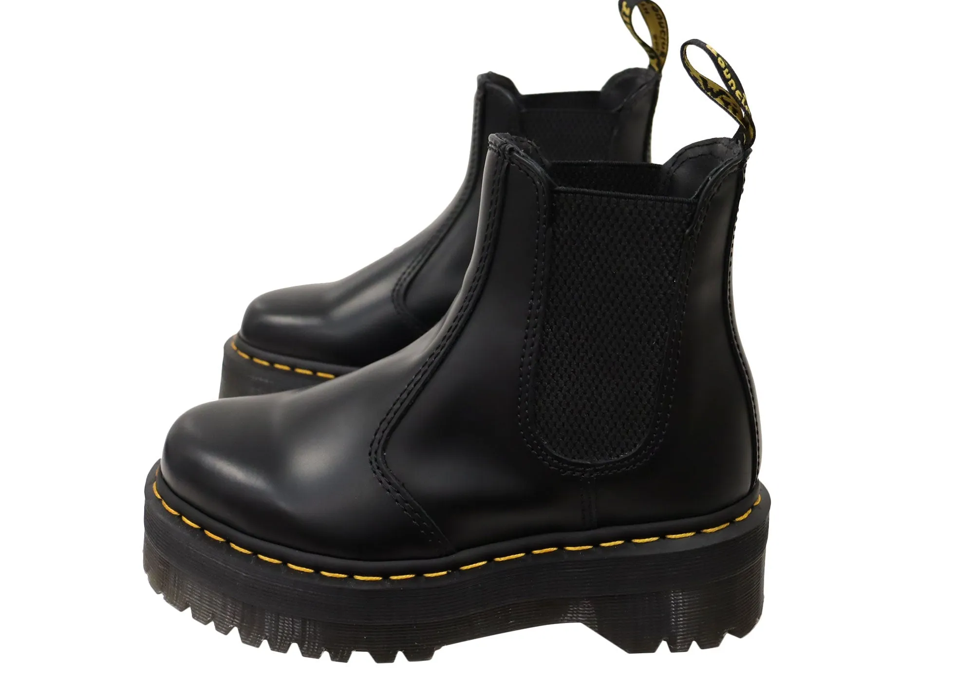 Dr Martens 2976 Quad Unisex Leather Platform Chelsea Boots