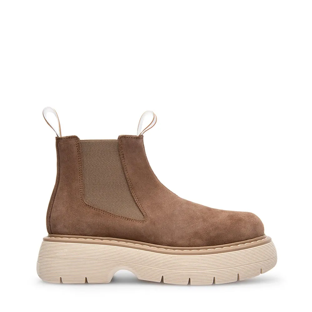 Ella Taupe Suede Leather Chelsea Boots