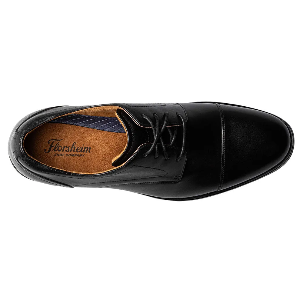 Florsheim Rucci Cap Toe Black Smooth Oxford Shoes