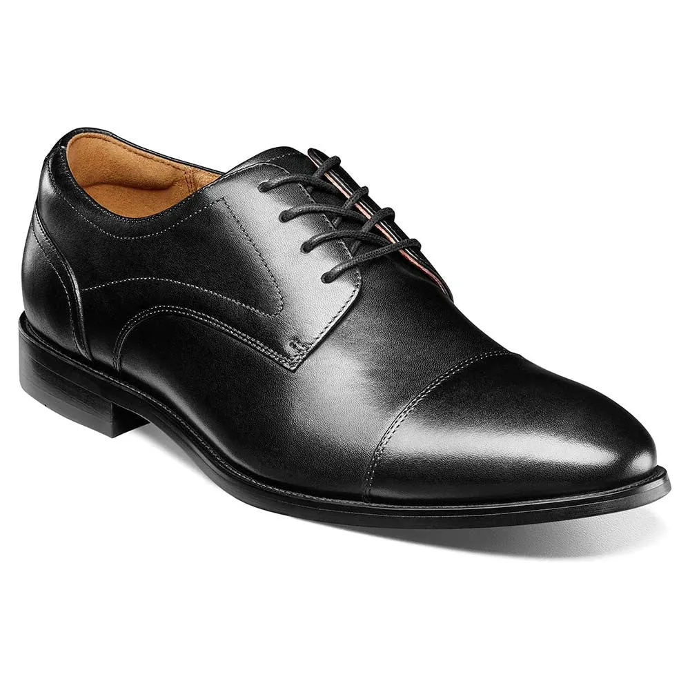 Florsheim Rucci Cap Toe Black Smooth Oxford Shoes