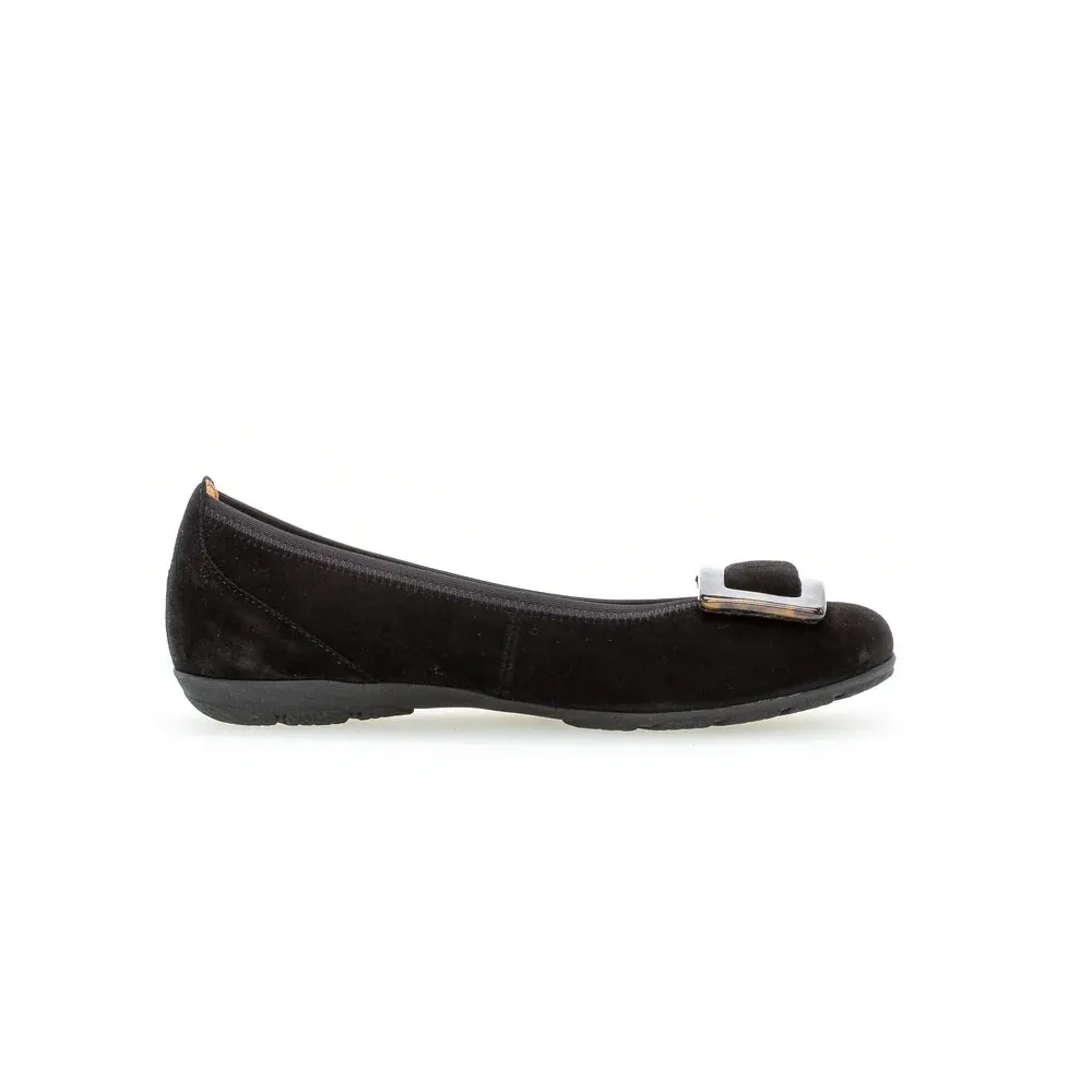 Gabor Women's 54.164.37 Buckle Ballet Flat - Black