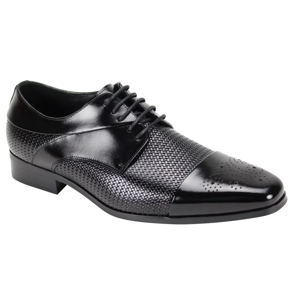 Giorgio Venturi 6880 Leather Cap Toe Lace Up Brogue Dress Shoes