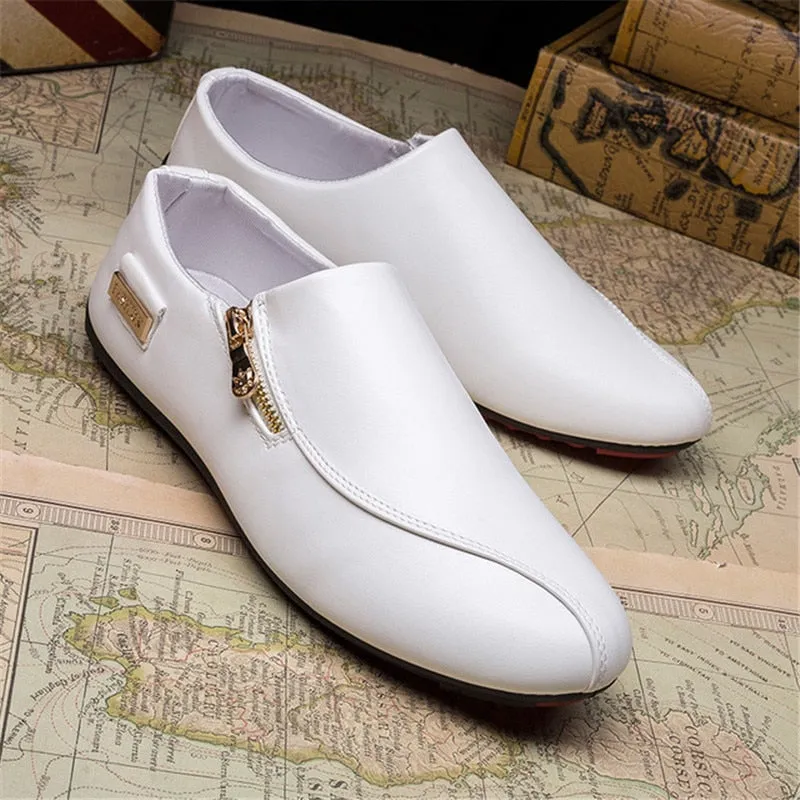 Jinquedai  New Men Shoes Leather Genuine  Loafers Men Moccasins Shoes Slip-on Soft Flats Footwear Lightweight Driving Shoes Walking Footwea