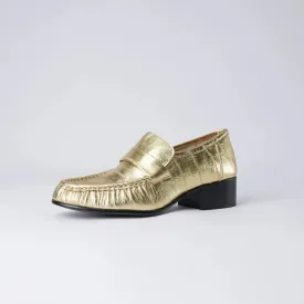 Jones Gold Strip Leather Loafers