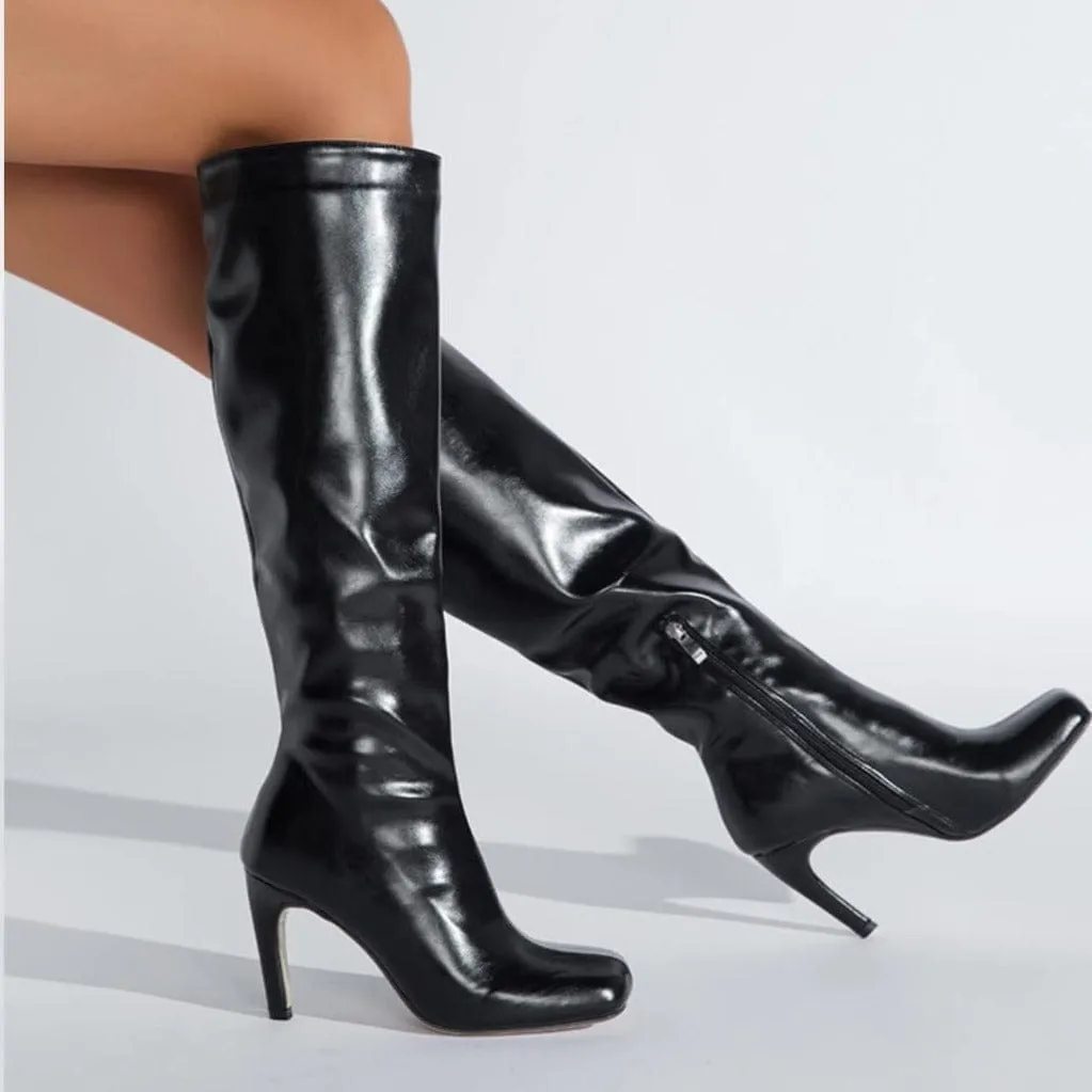 Knee Heel Boots