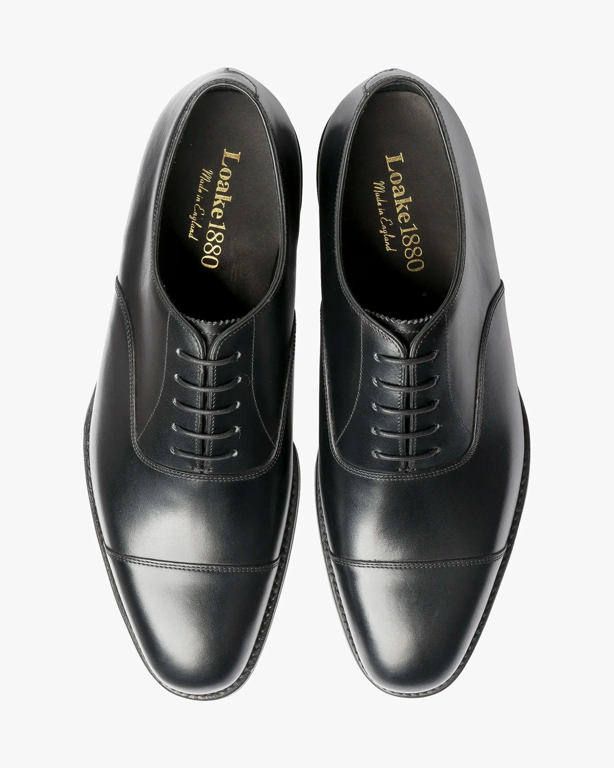 Loake 1880 Classic Aldwych Toe-Cap Oxford Shoe - Black