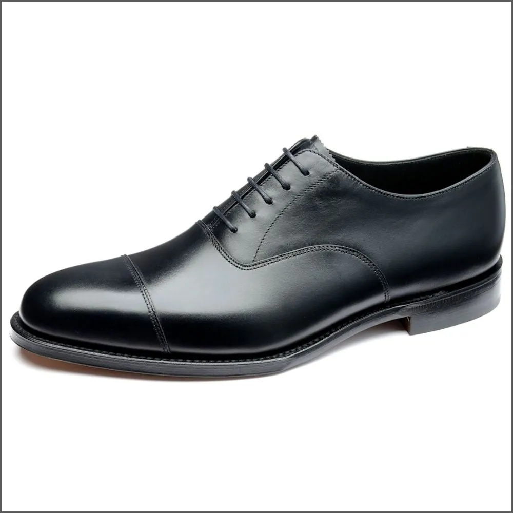 Loake Aldwych Black Calf Oxford Rubber Sole F Fit-