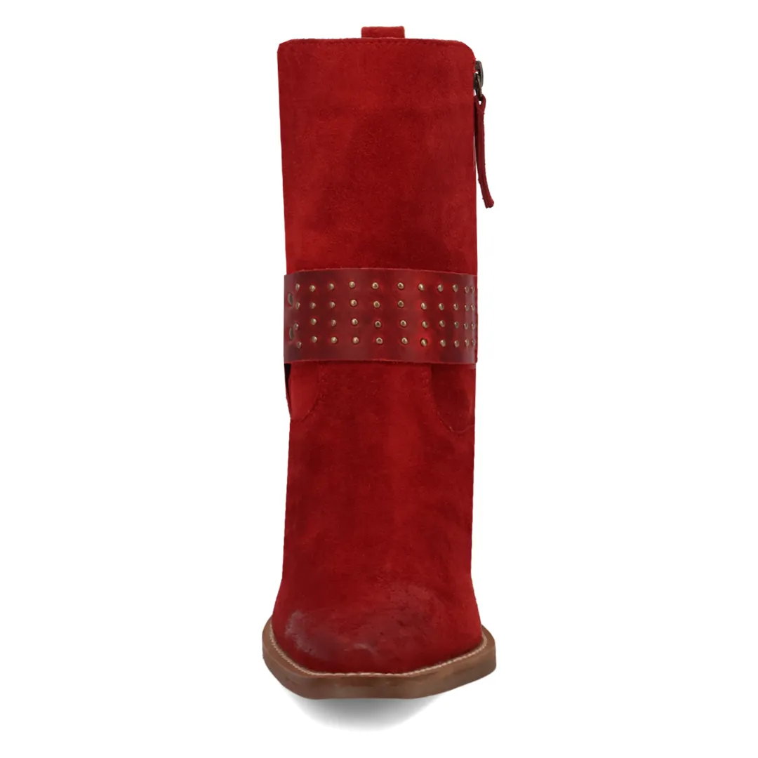 Online Exclusive | Dingo | Songbird Suede Bootie in Red ** PREORDER