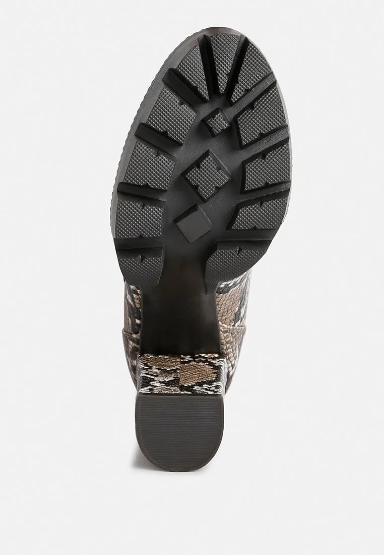 Palmetto Snake Skin Ankle Boots