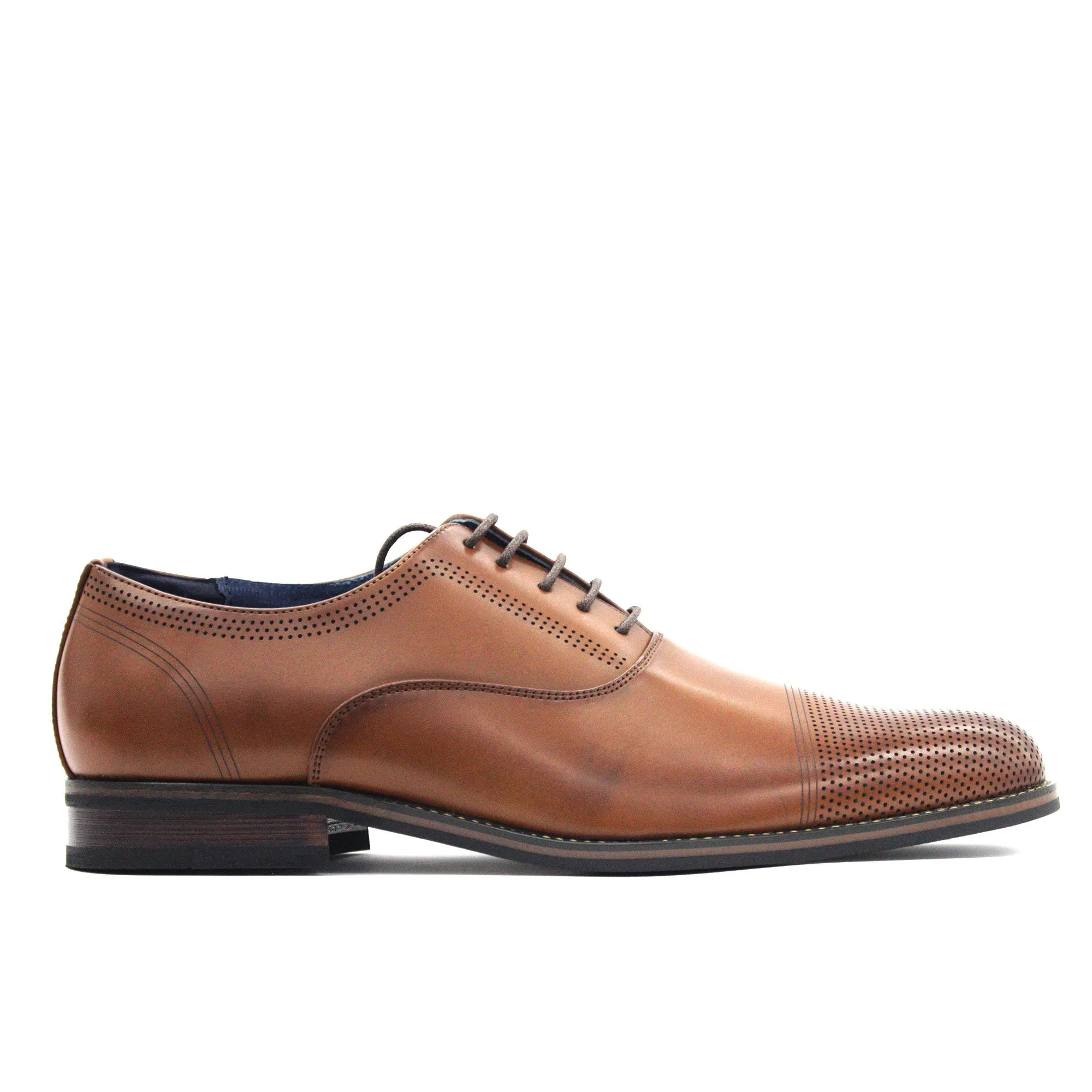 Portabella,PLAIN TOE-LACE UP-SHOES-F68190-3-BROWN