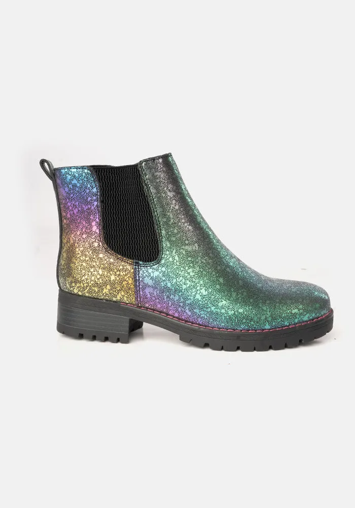 Rainbow Sparkle Chelsea Boots