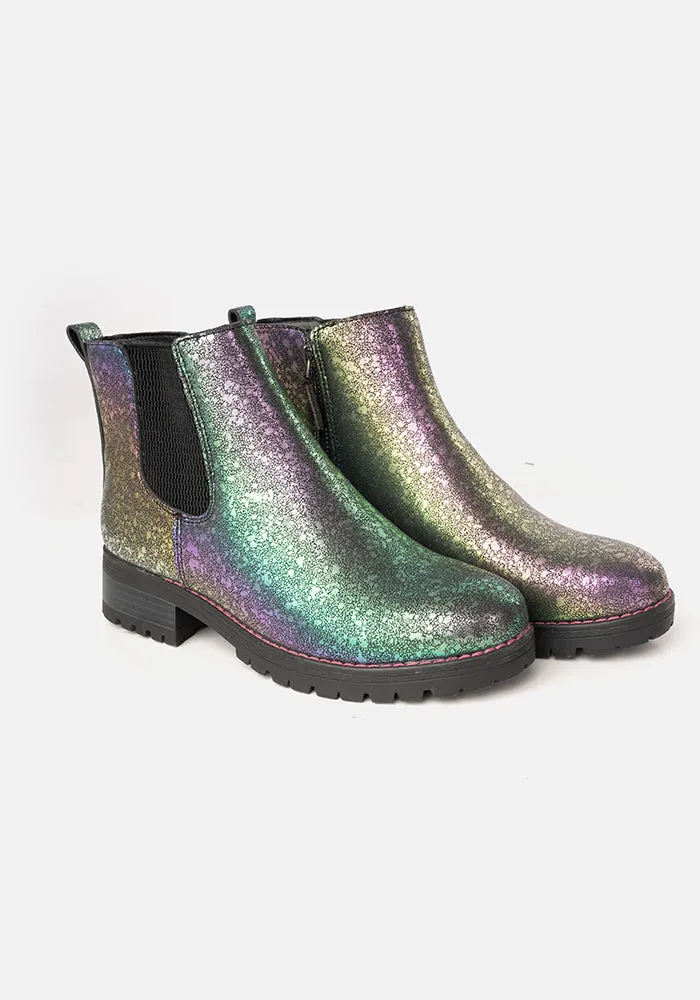 Rainbow Sparkle Chelsea Boots