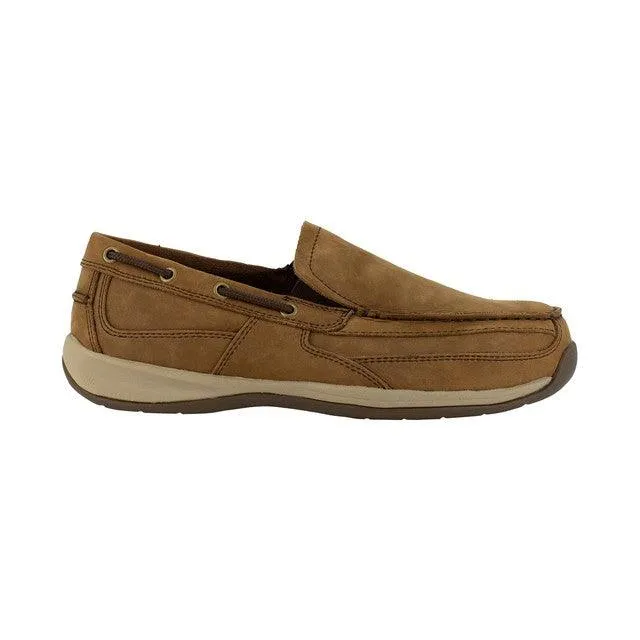 Rockport Men’s Brown Slip-On Steel Toe Boat Shoe RK6737