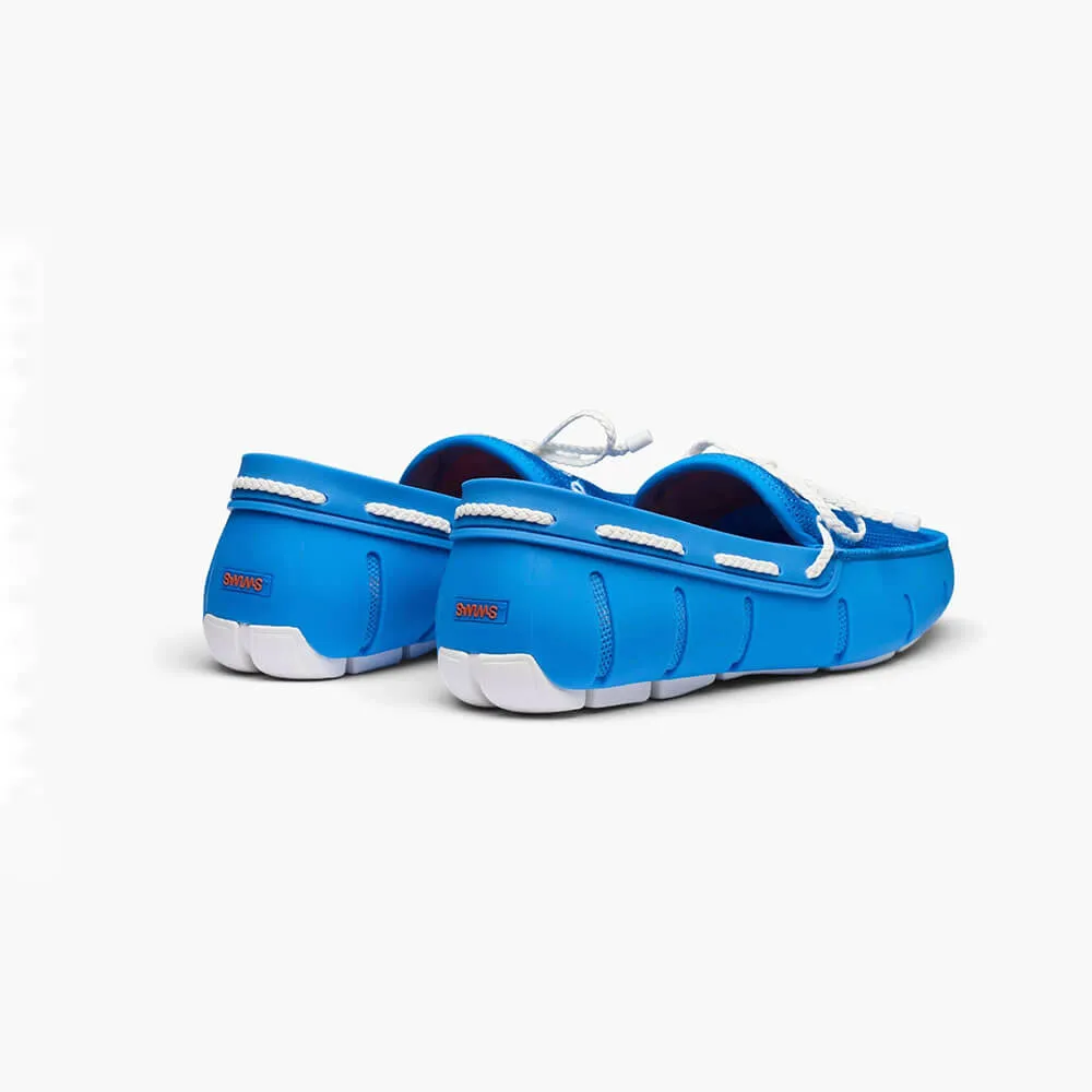 SWIMS Braided Lace Loafer Boat Shoes - Blue Skies