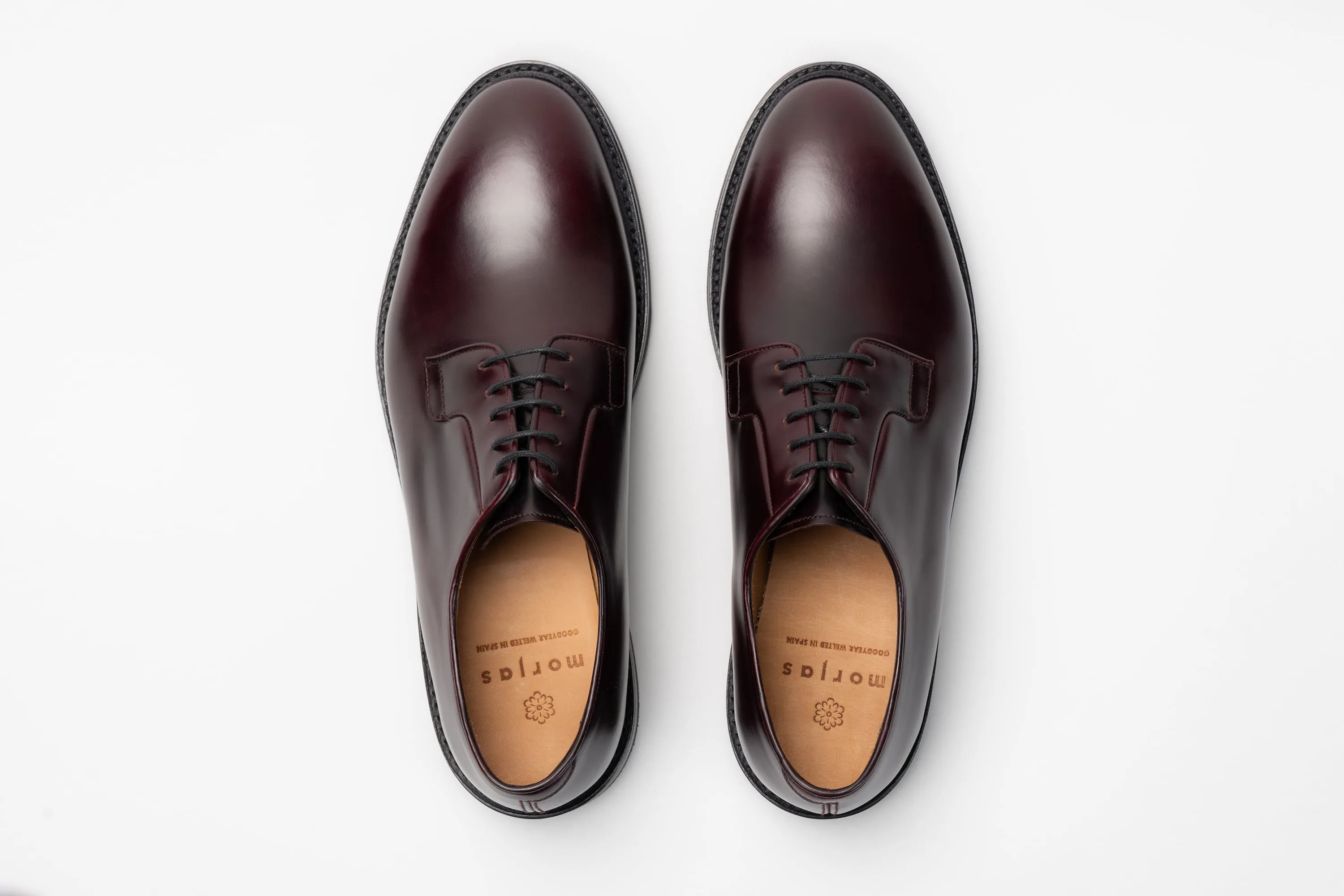 The Plain Toe Blucher - Burgundy Calf