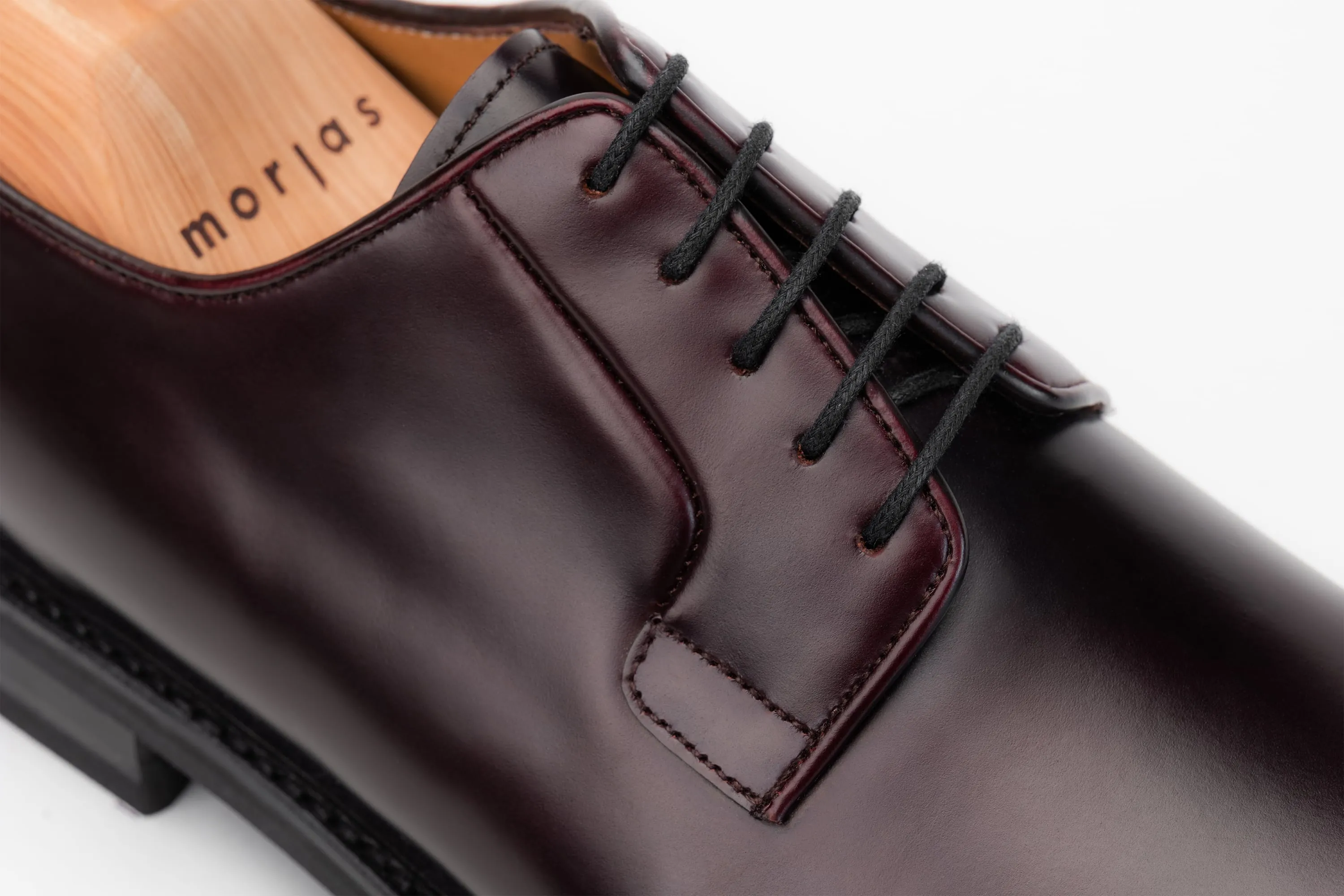 The Plain Toe Blucher - Burgundy Calf