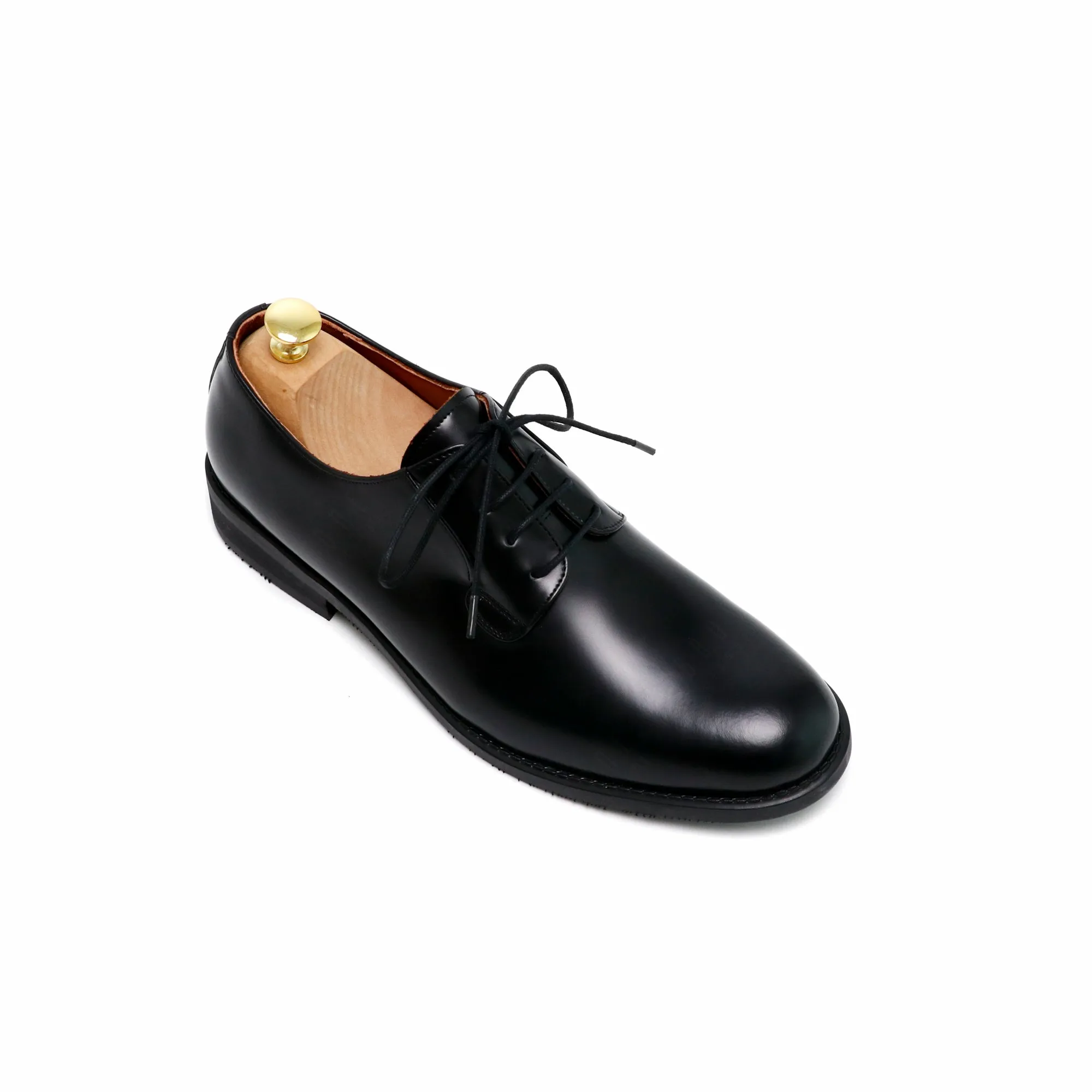 THE RULER PLAIN TOE BLUCHER MATTE BLACK