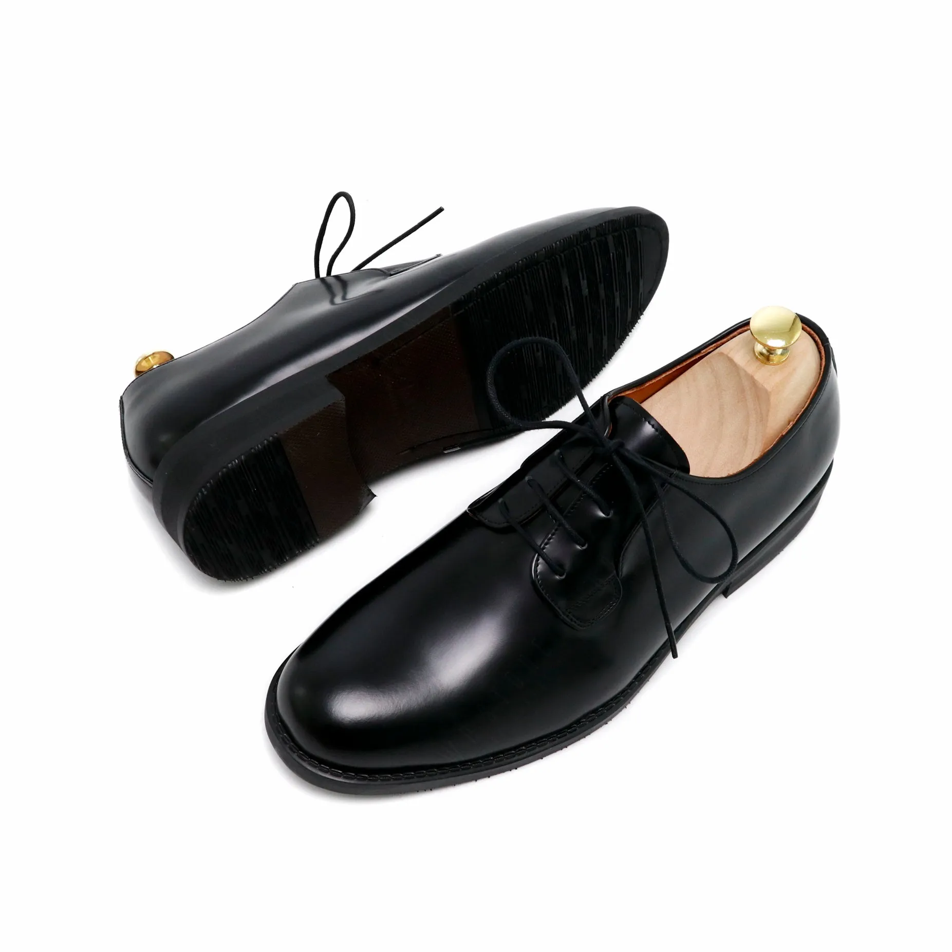 THE RULER PLAIN TOE BLUCHER MATTE BLACK