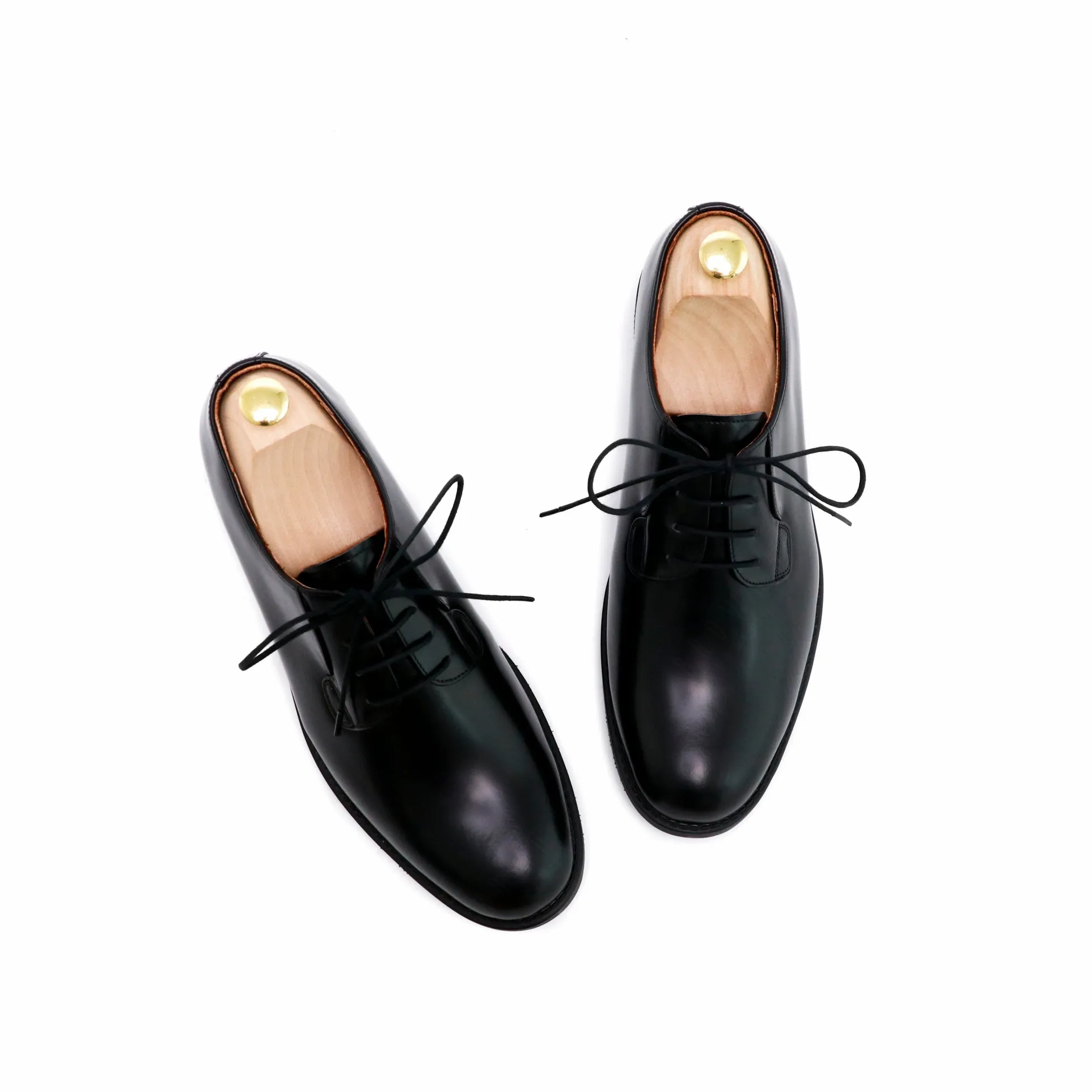 THE RULER PLAIN TOE BLUCHER MATTE BLACK