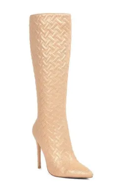 Tinkles Quilted High Heeled Calf Boots